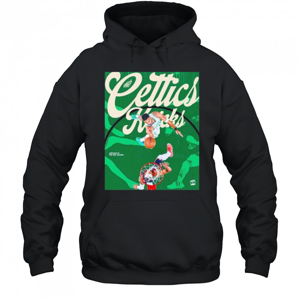 Boston Celtics vs New York Knicks welcome to the real garden shirt Hoodie