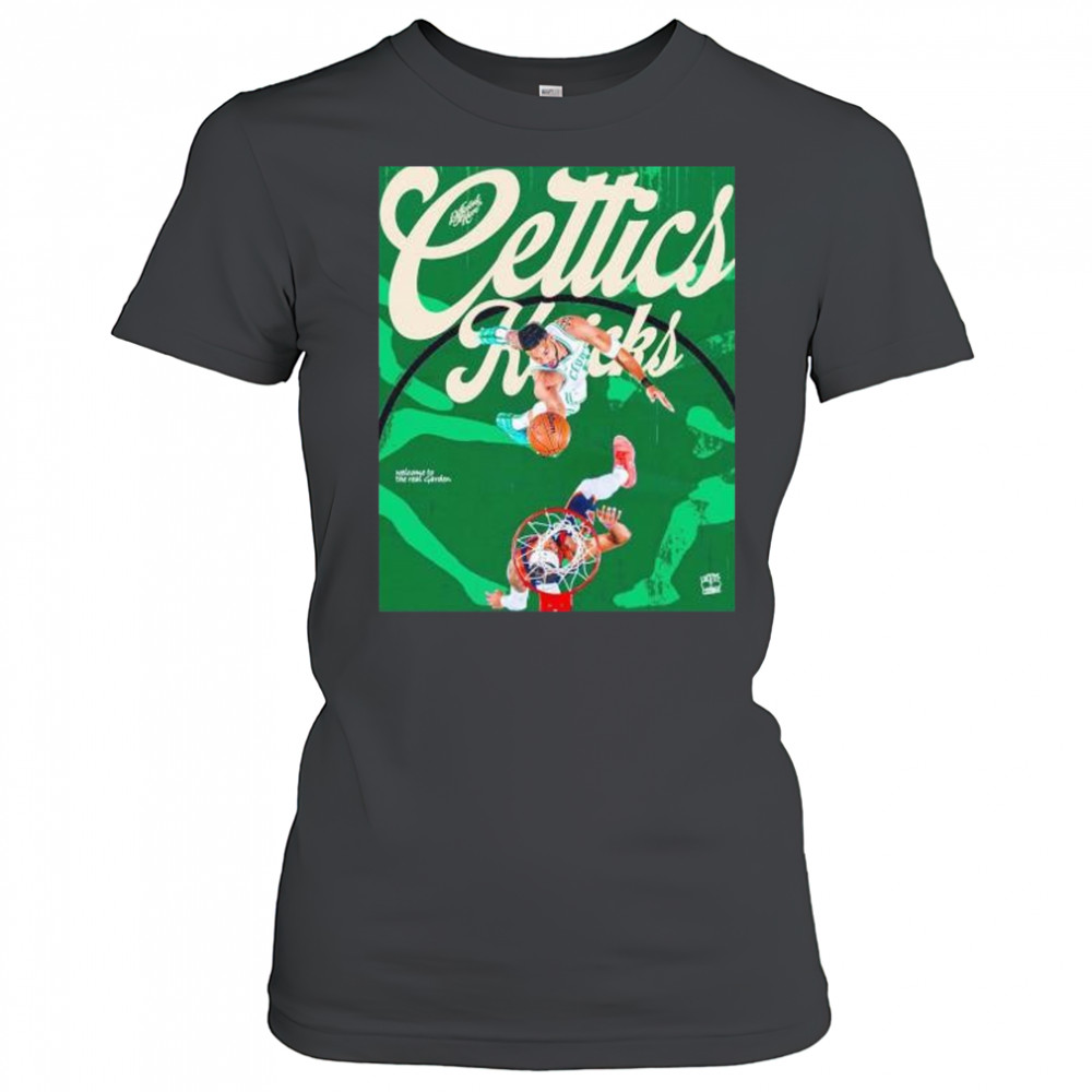 Boston Celtics vs New York Knicks welcome to the real garden shirt Women's T-shirt
