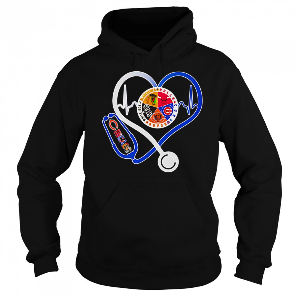 Chicago sports heart stethoscope shirt Sweatshirt
