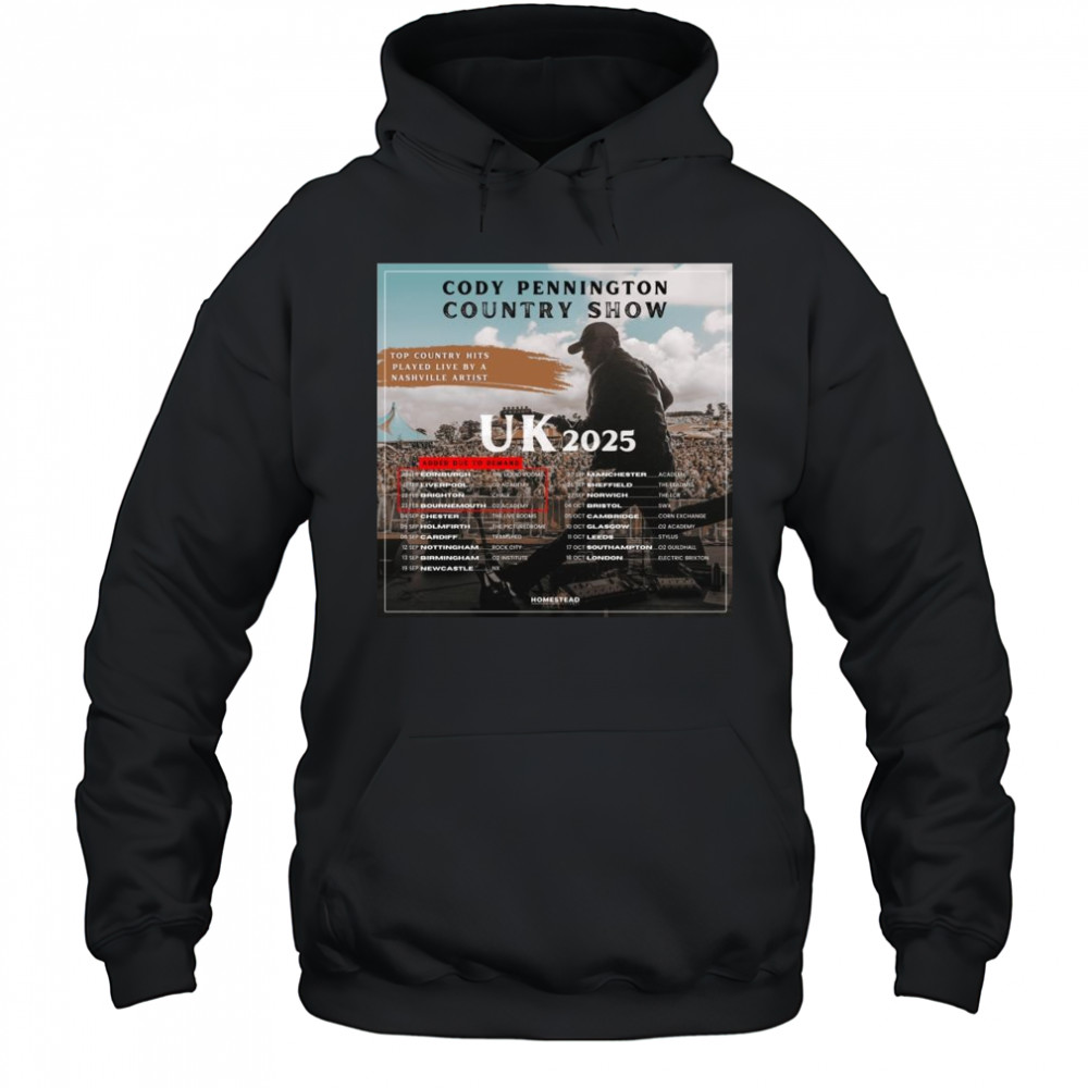 Cody Pennington Country Show UK Tour 2025 Shirt Hoodie