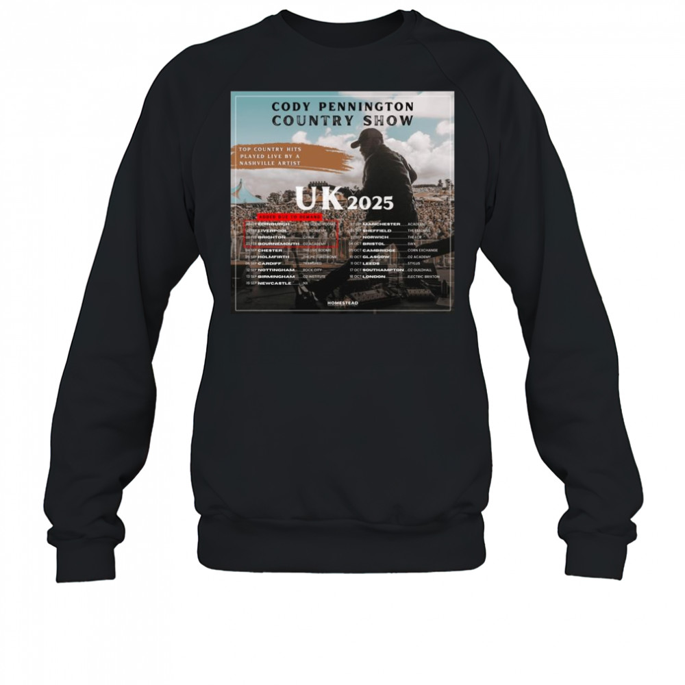 Cody Pennington Country Show UK Tour 2025 Shirt Sweatshirt