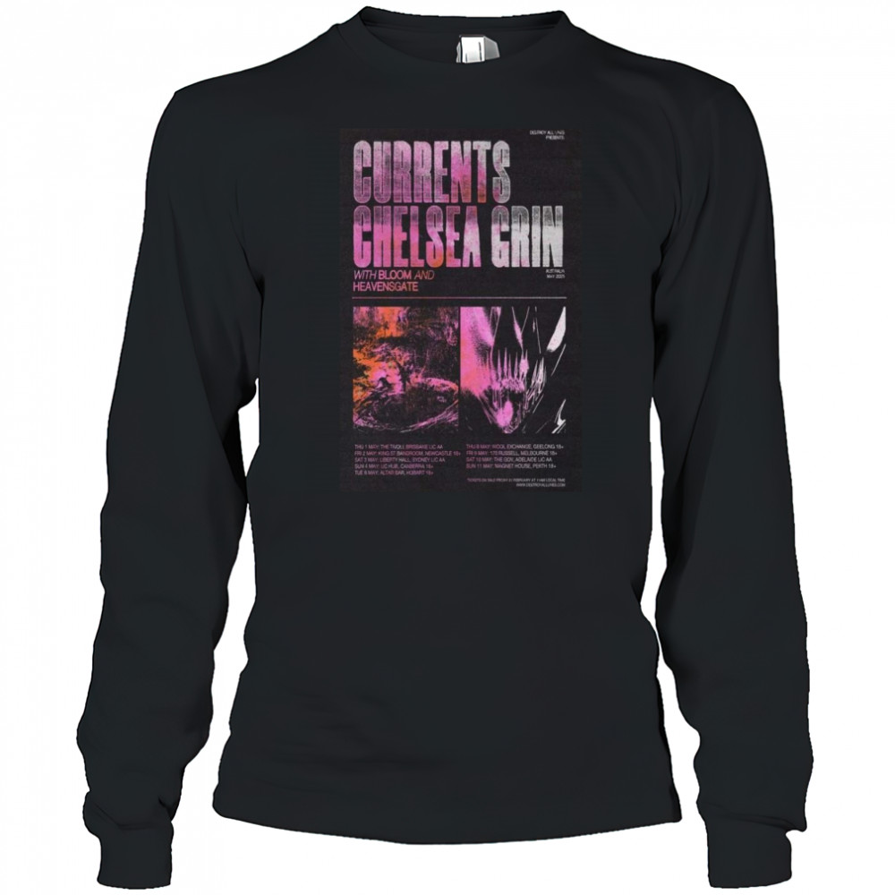Currents Poster Australia May 2025 Tour Shirt Long Sleeved