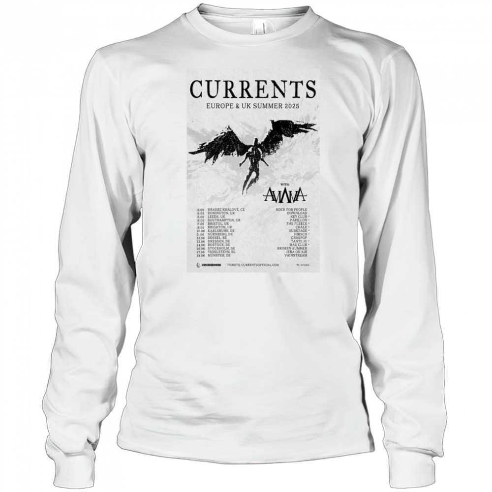 Currents Poster Europe & UK Summer 2025 Shirt Long Sleeved