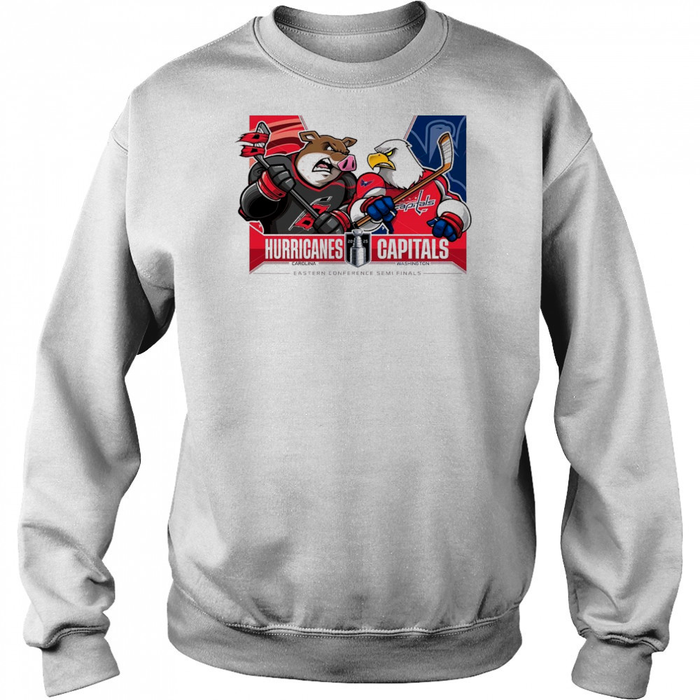 Dallas Stars Vs Carolina Hurricanes 2025 2nd Round Matchups Eastern Conference Semi Finals Mascot t-shirt Hoodie