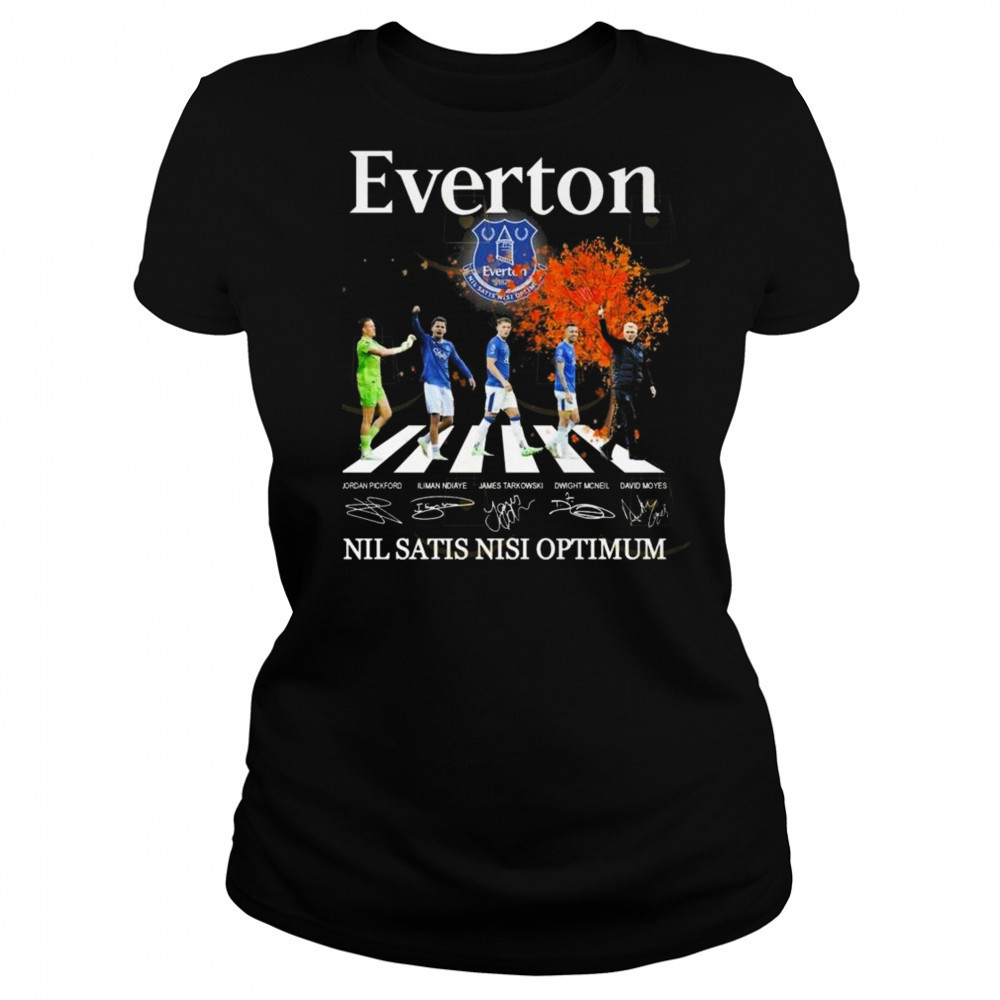 Everton Nil Satis Nisi Optimum Signatures Walking Shirt Women's T-shirt