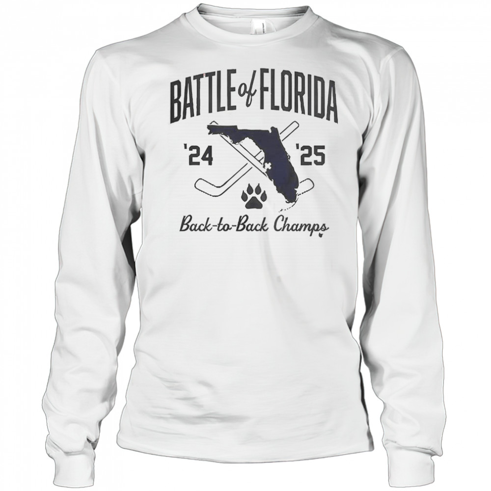 Florida Hockey Battle Of Florida Back To Back Champs T-Shirt Long Sleeved