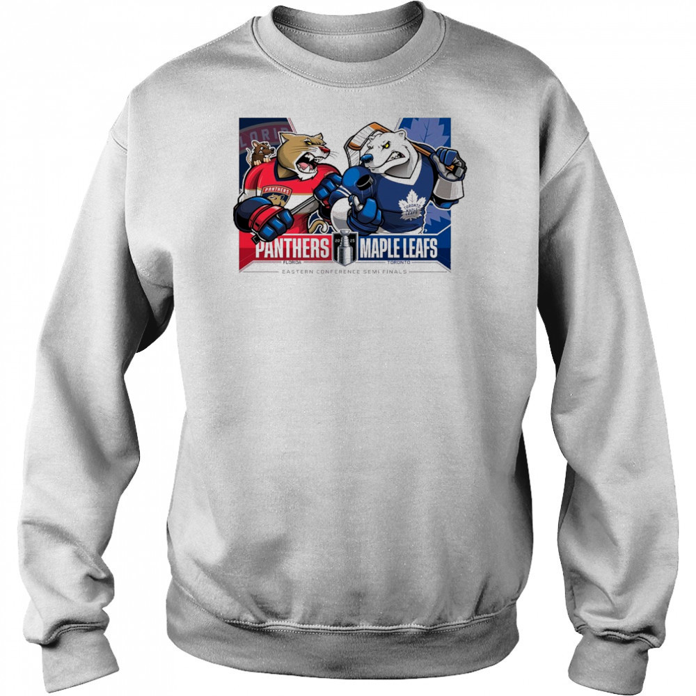 Florida Panthers Vs Toronto Maple Leafs 2025 2nd Round Matchups Eastern Conference Semi Finals Mascot t-shirt Hoodie