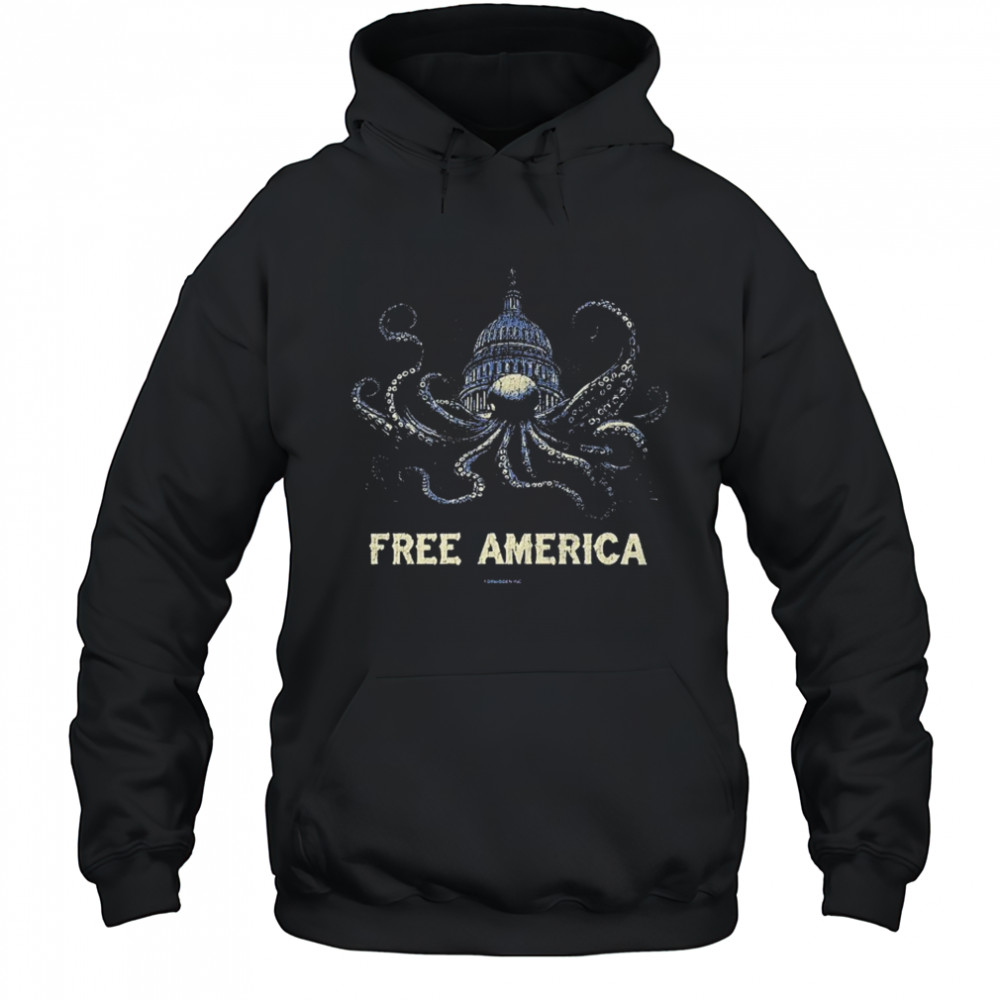 Free America Octopus T-shirt Hoodie