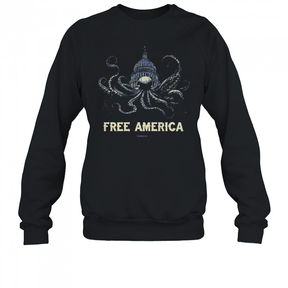 Free America Octopus T-shirt Sweatshirt