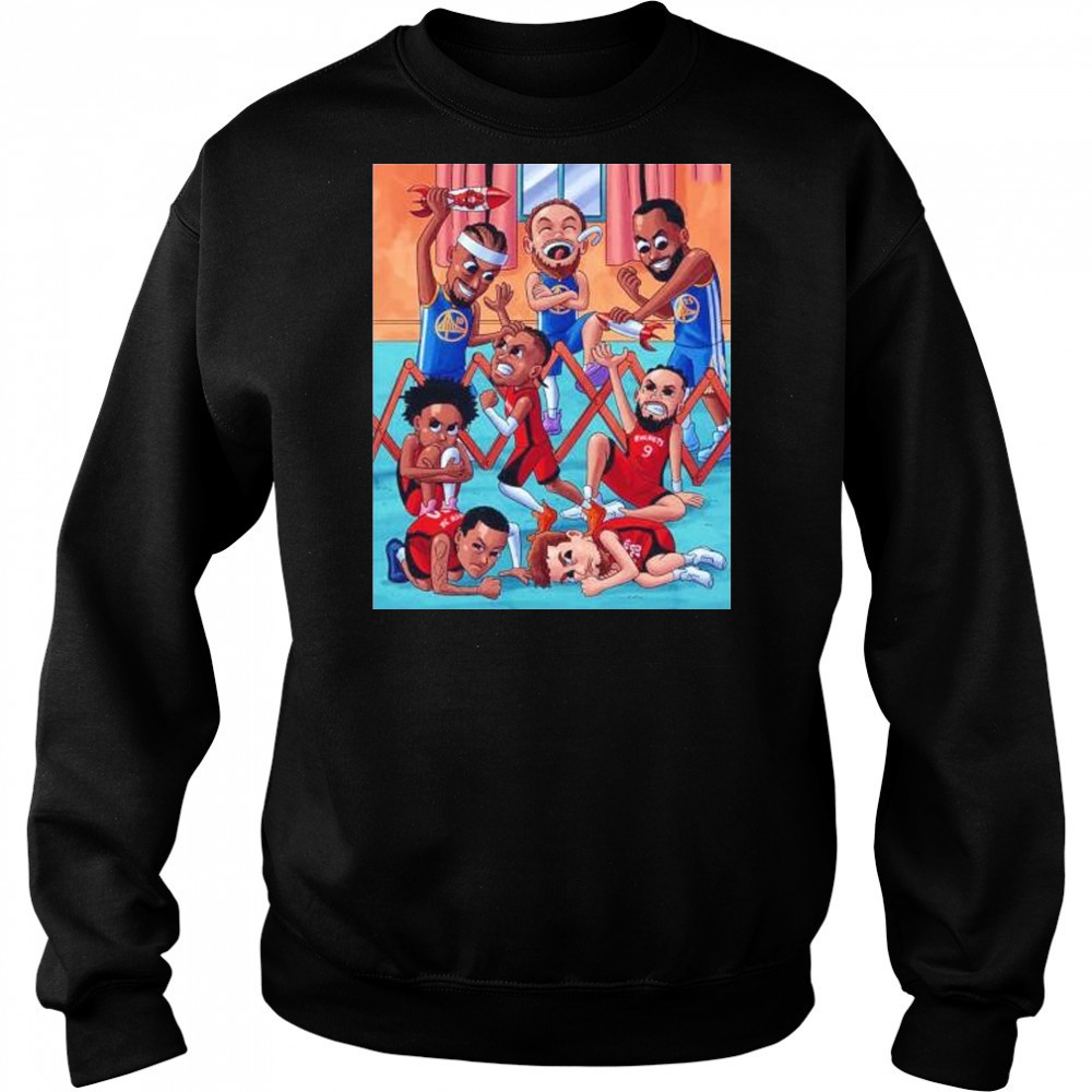 Golden State Warriors victory Houston Rockets 2025 NBA Playoffs cartoon shirt Hoodie