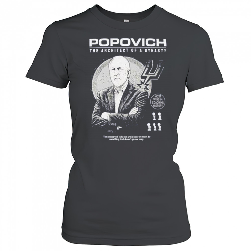 Gregg Popovich the architect of a dynasty most wins in coaching history shirt Women's T-shirt
