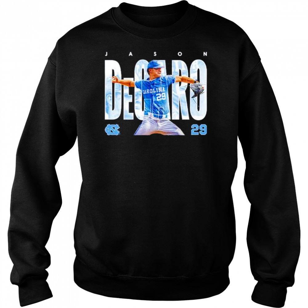 Jason DeCaro 29 North Carolina Tar Heels baseball shirt Hoodie