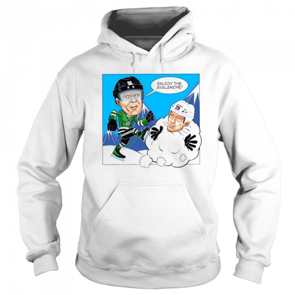 Mikko Rantanen Dallas Stars kick Nathan MacKinnon Colorado Avalanche cartoon shirt Sweatshirt