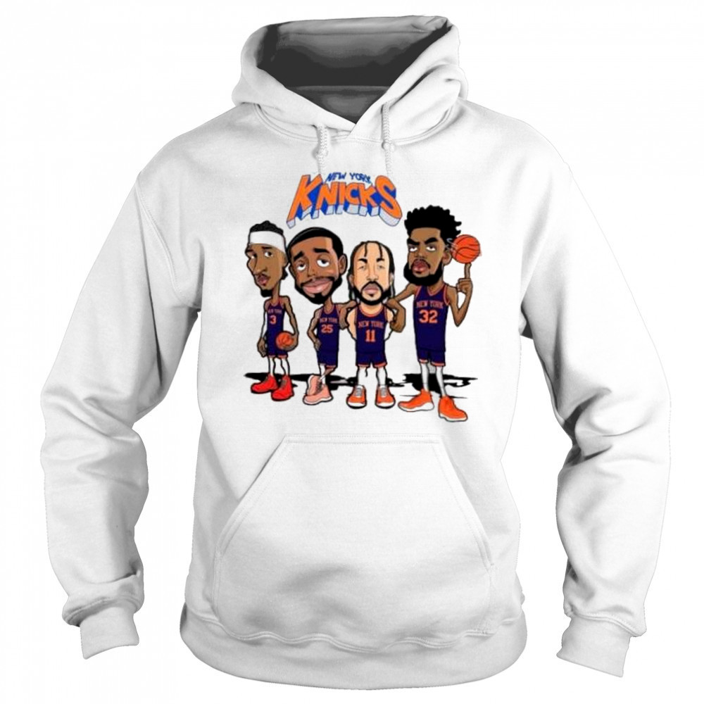New York Knicks Josh Hart Mikal Bridges Jalen Brunson and Karl-Anthony Towns cartoon shirt Sweatshirt