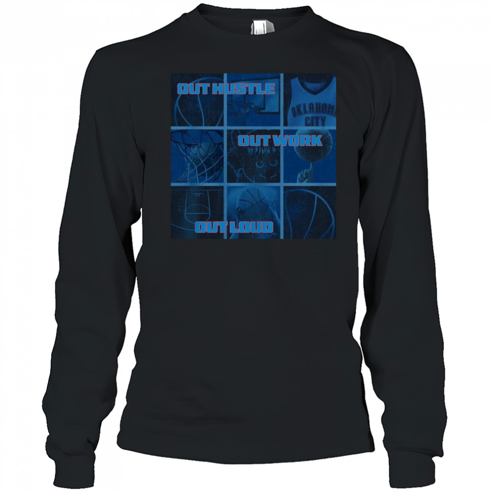 OKC Thunder 2025 Playoff Grid Shirt Long Sleeved