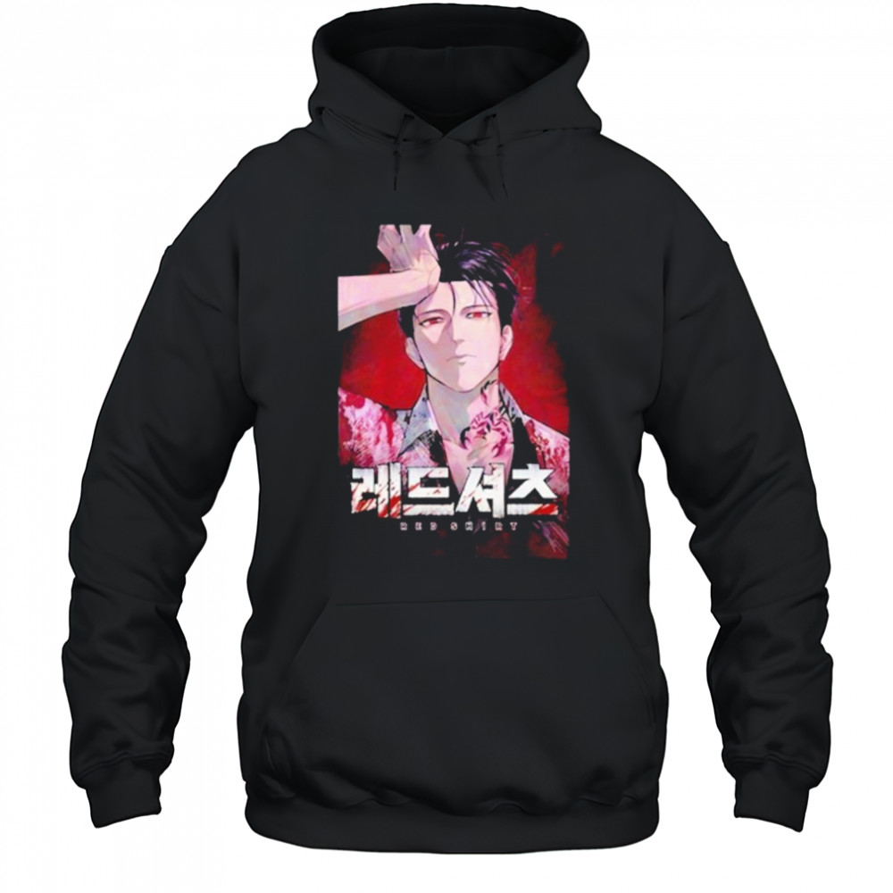 Red Shirt Manga Waifu T-shirt Hoodie