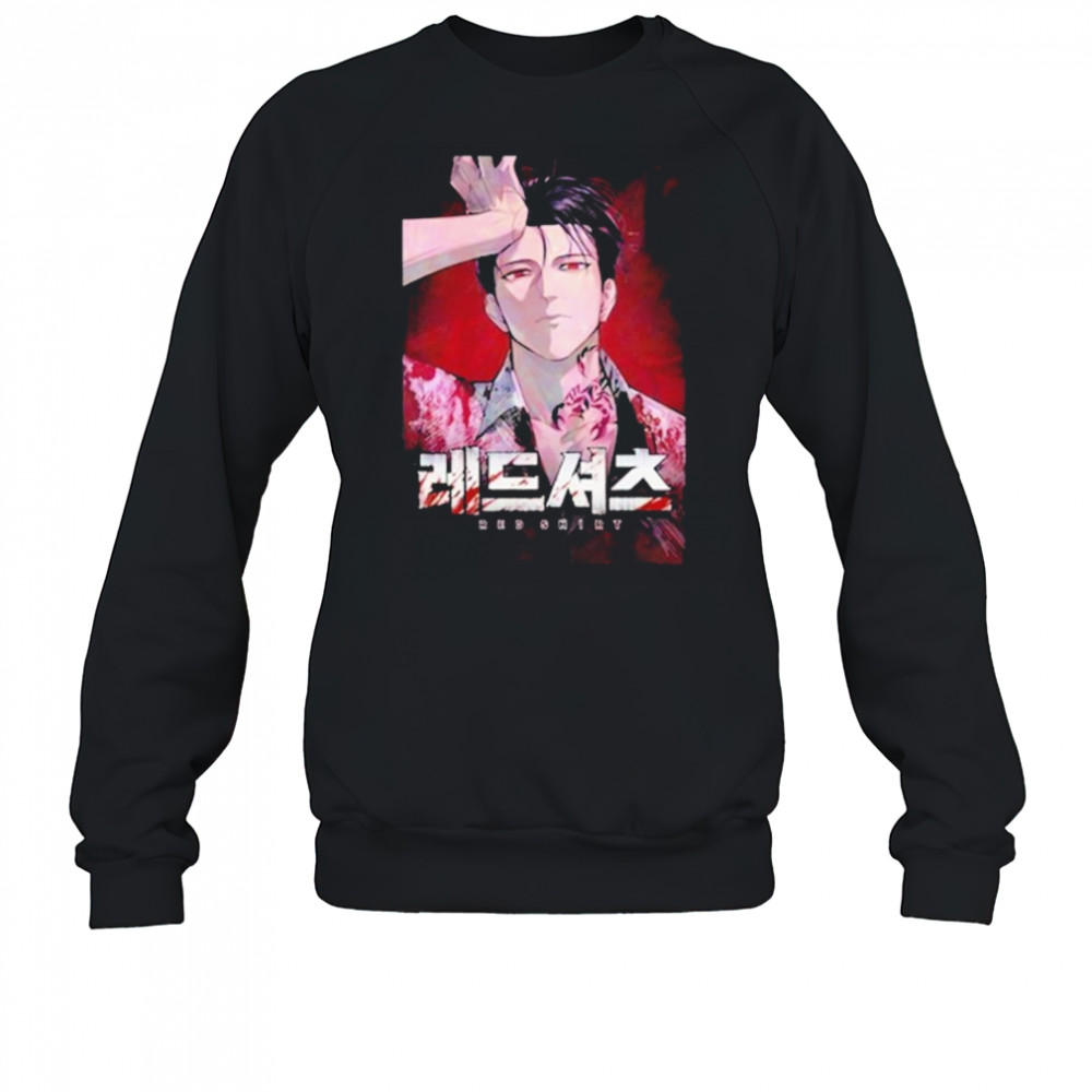 Red Shirt Manga Waifu T-shirt Sweatshirt