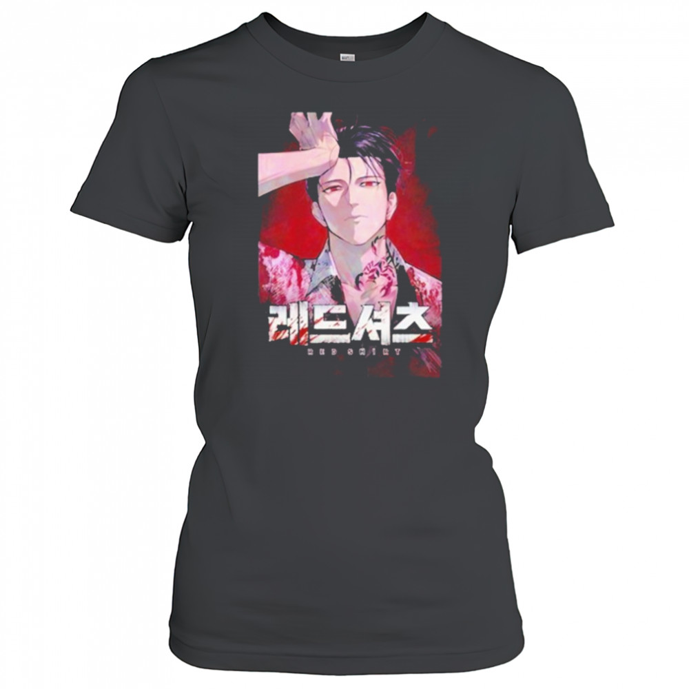 Red Shirt Manga Waifu T-shirt Women's T-shirt