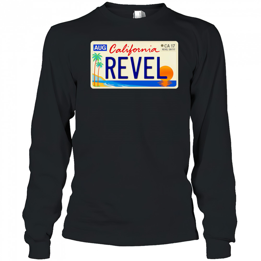 Revel California car plate oversized shirt Long Sleeved