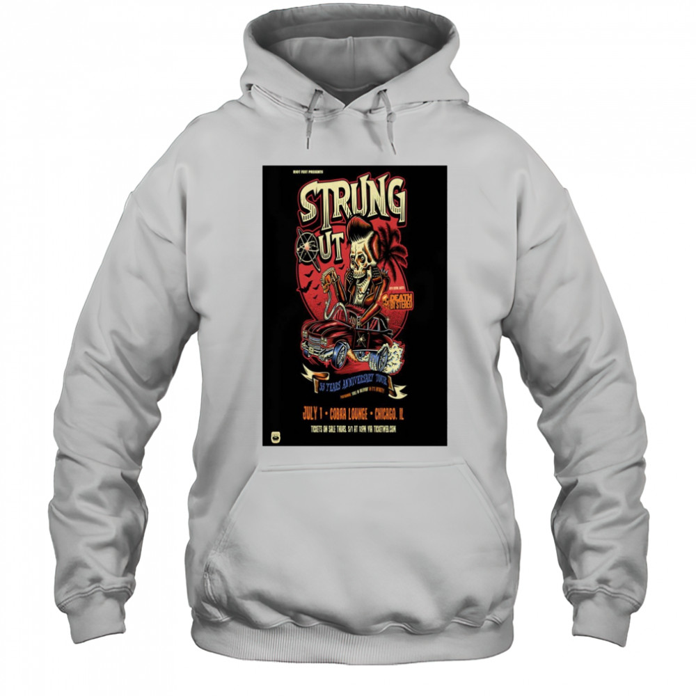 Riot Fest Presents Strung Out Cobra Lounge Chicago IL July 1 2025 Tour t-shirt Hoodie