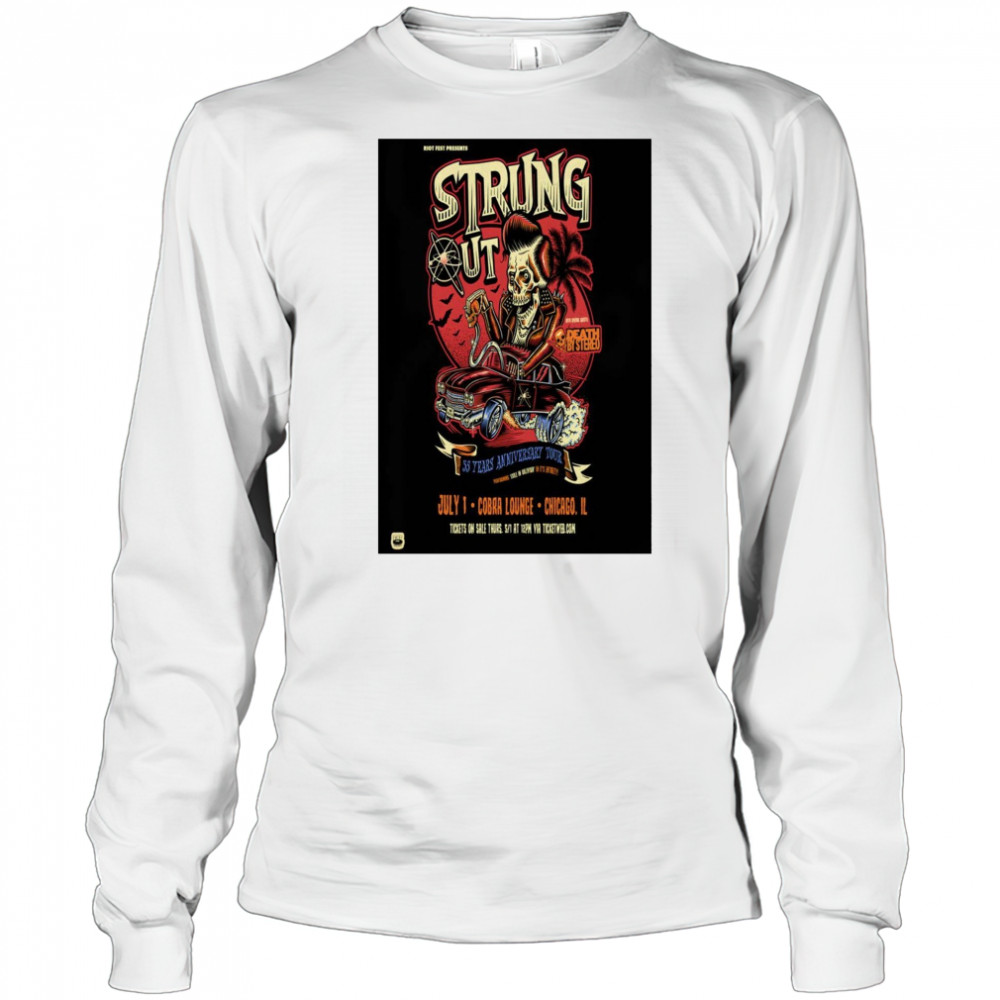 Riot Fest Presents Strung Out Cobra Lounge Chicago IL July 1 2025 Tour t-shirt Long Sleeved