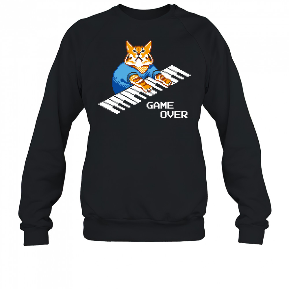 Roy It Crowd Game Over Cat Keyboard Sweatshirt