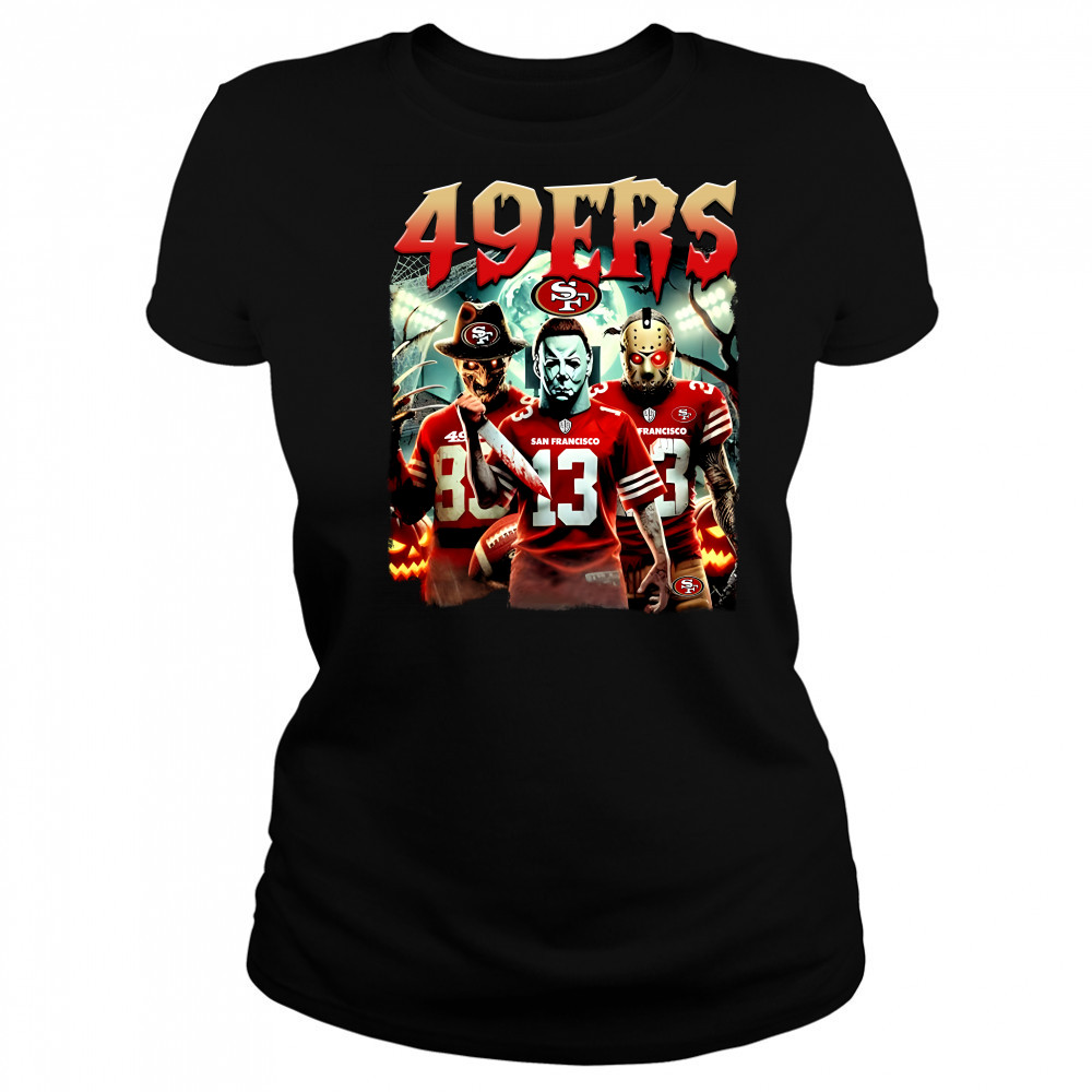 San Francisco 49Ers Halloween Horror Characters Women's T-shirt