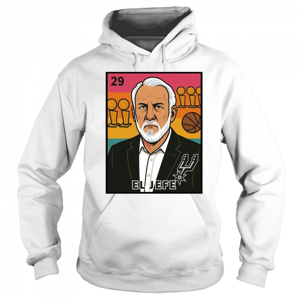Spurnandez El Jefe Porvida Gregg Popovich San Antonio Spurs Retro Poster t-shirt Sweatshirt