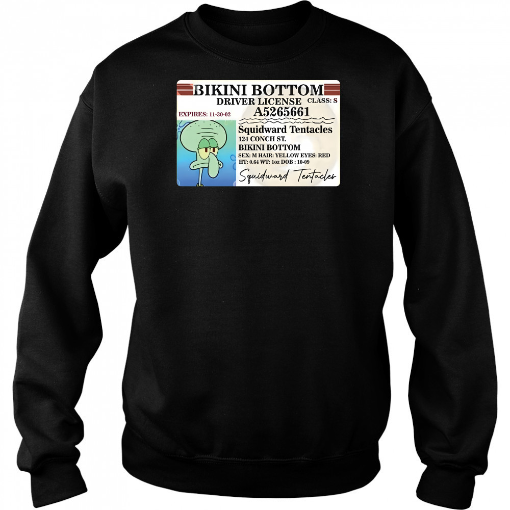 Squidward bikini bottom driver license Hoodie