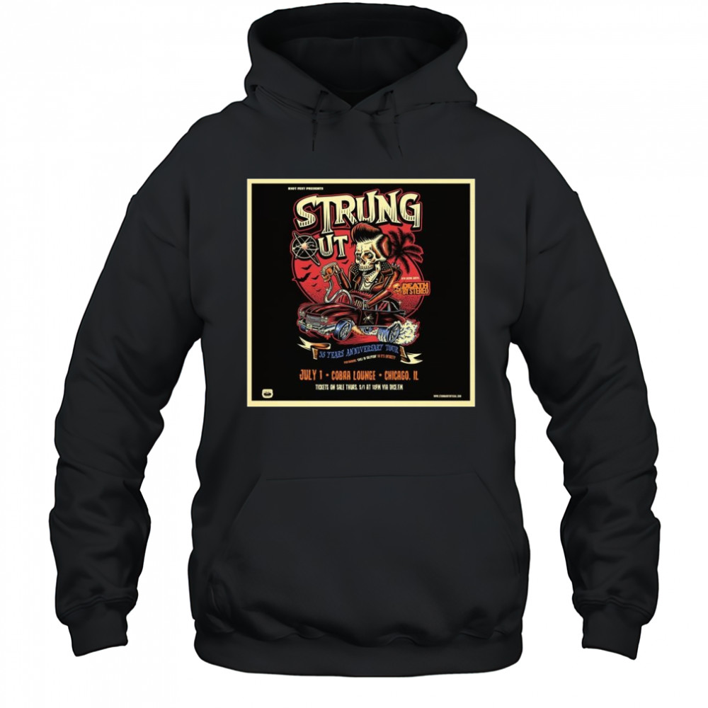 Strung Out Cobra Lounge Chicago, IL July 1 2025 Tour Shirt Hoodie