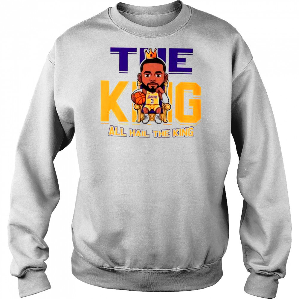 The king all hail the king LeBron James Los Angeles Lakers chibi shirt Hoodie