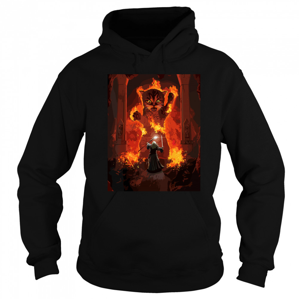 The Mountain Cat Gandalf You Shall Not Pass Fire Kitten Sweatshirt