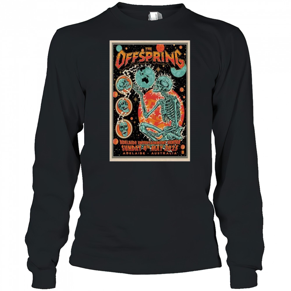 The Offspring Adelaide Entertainment Centre in Adelaide, Australia May 4 2025 Tour t-shirt Long Sleeved