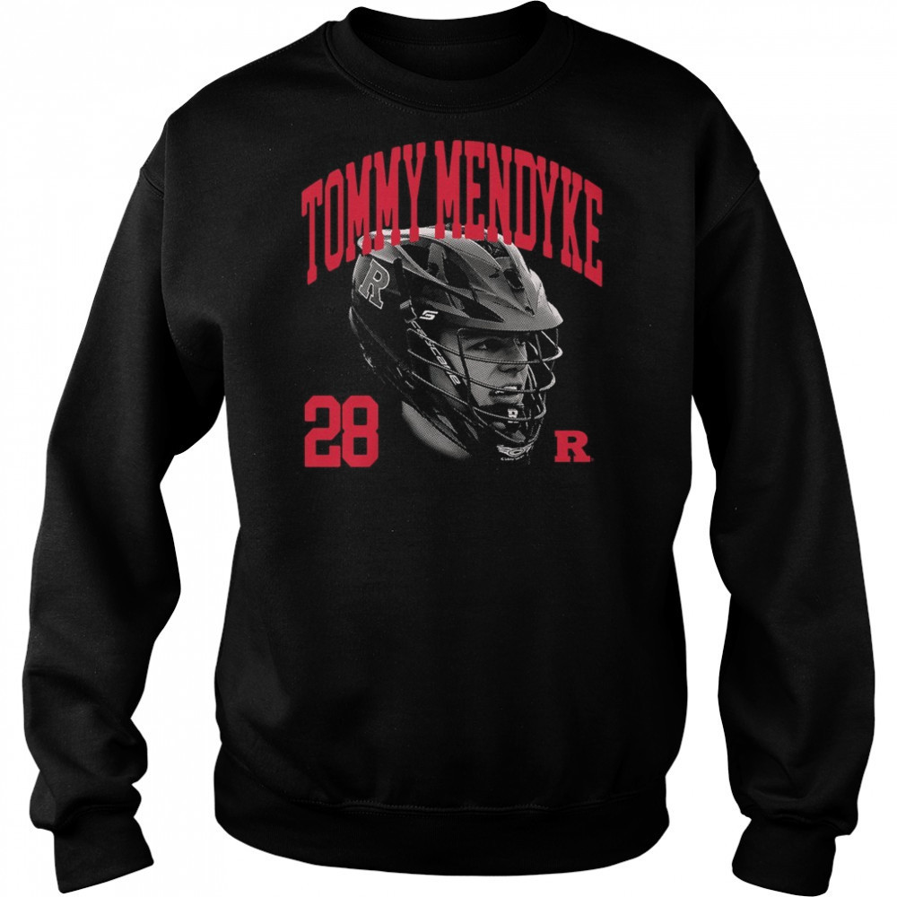 Tommy Mendyke 28 Rutgers Scarlet Knights Lacrosse NCAA Division I Portrait t-shirt Hoodie