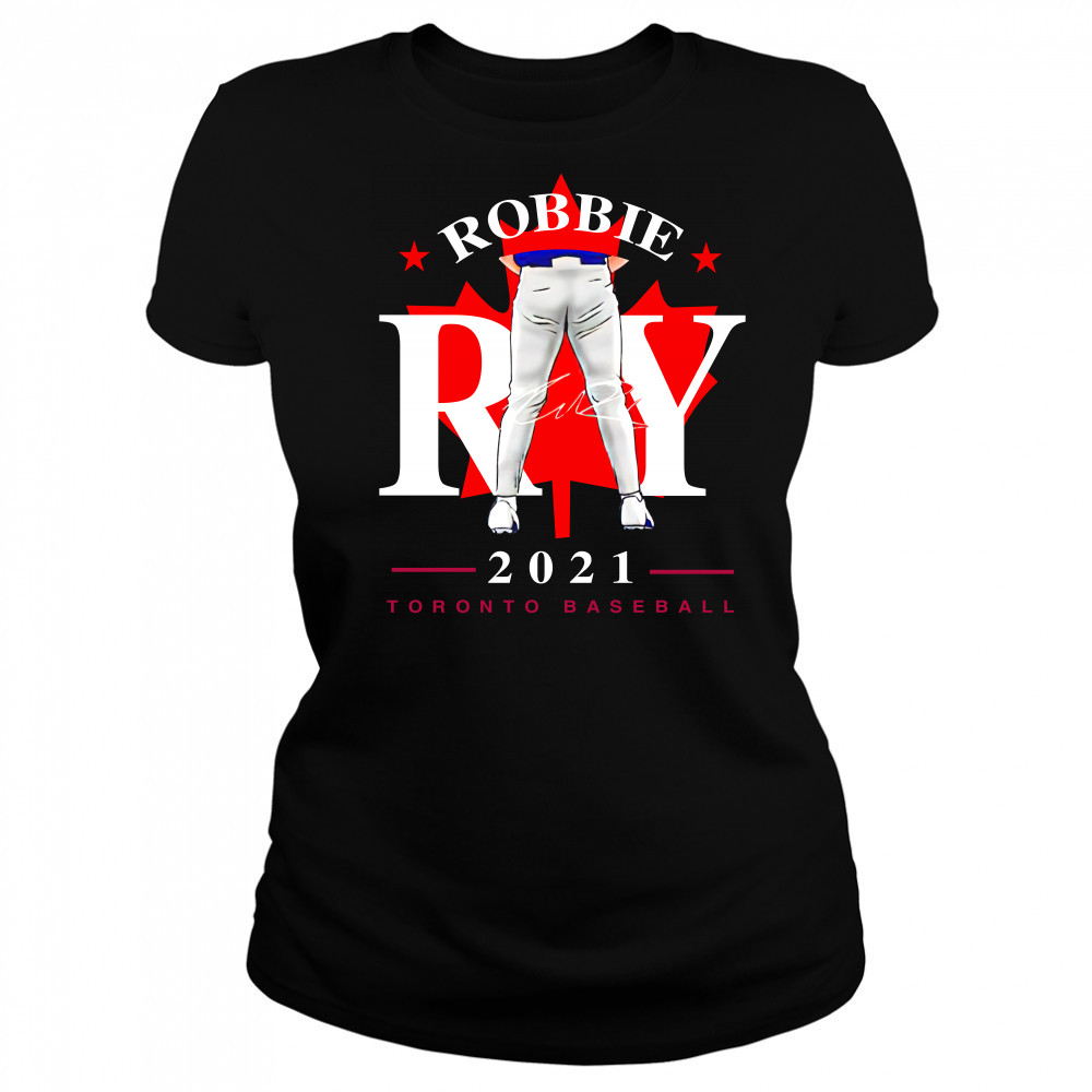 Toronto Blue Jays Robbie Ray tight pants leaf signature Women's T-shirt