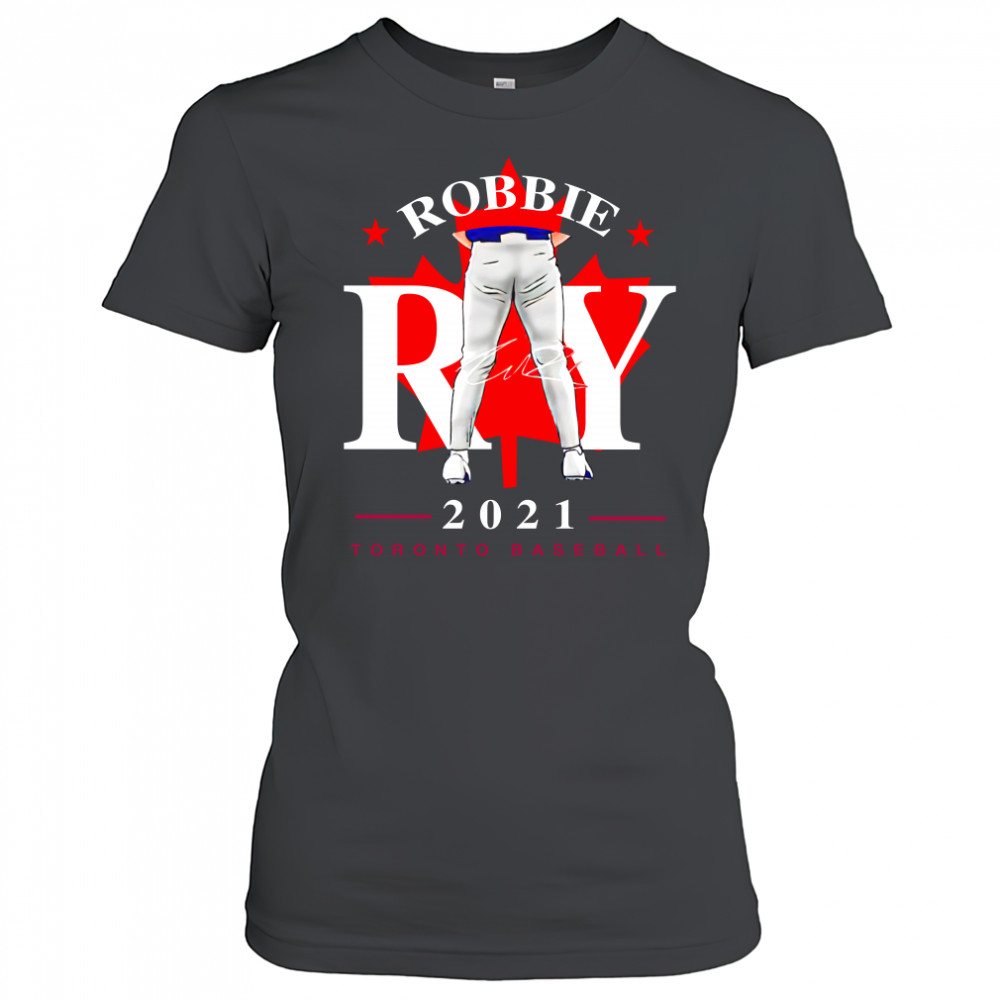 Toronto Blue Jays Robbie Ray tight pants leaf signature Women's T-shirt