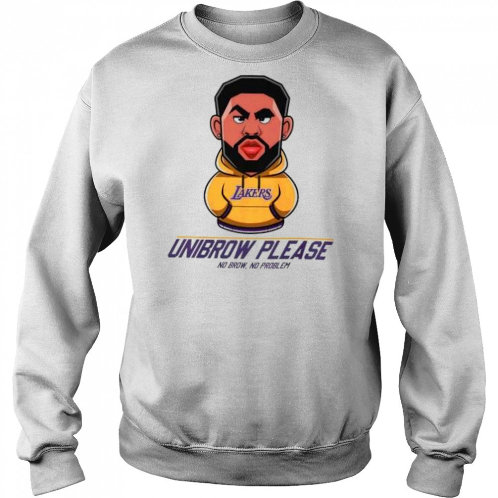 Unibrow please no brow no problem Anthony Davis Los Angeles Lakers shirt Hoodie