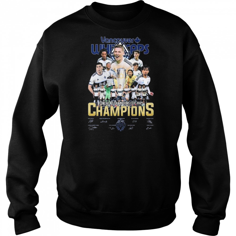 Vancouver Whitecaps Concacaf Champions Cup 2025 Signatures Shirt Hoodie