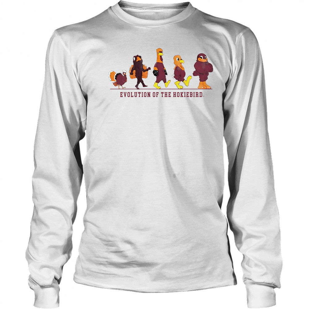 Virginia Tech All Hail To Thee Evolution Of The Hokie Bird Long Sleeved