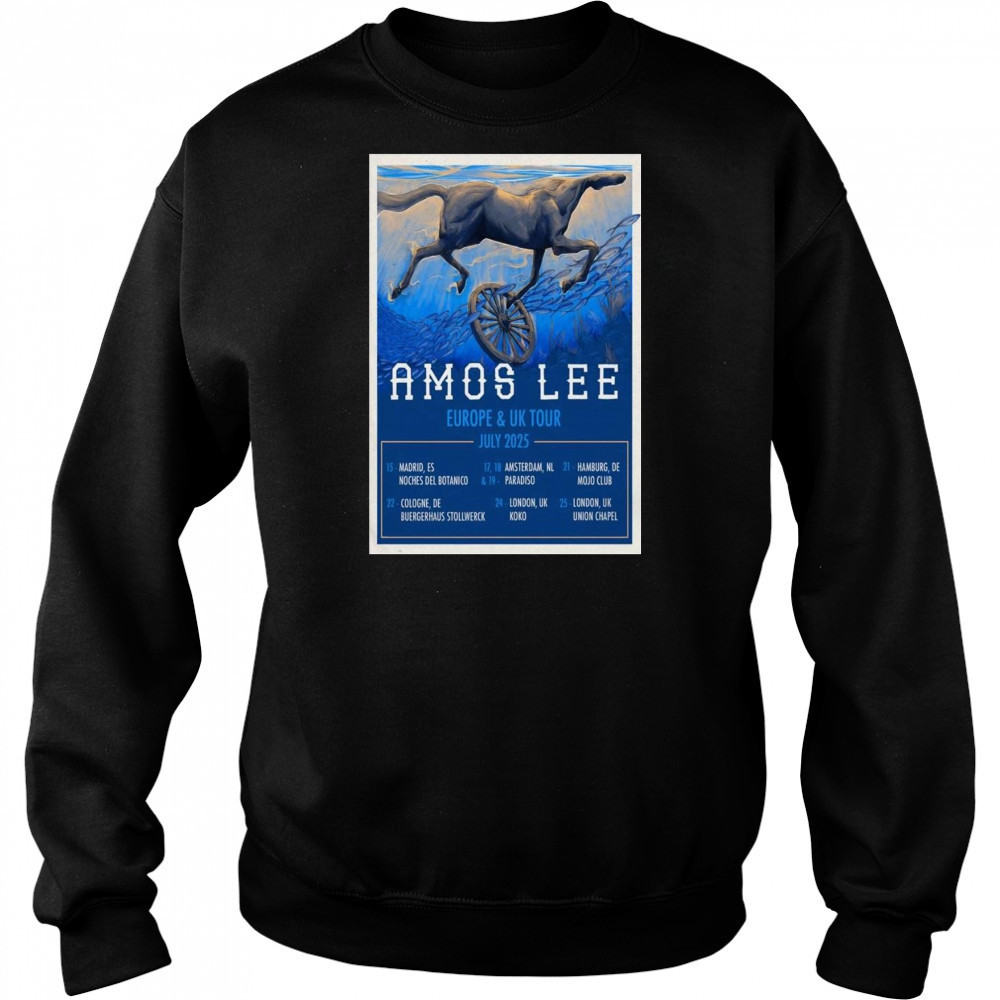 Amos Lee Europe And UK July 2025 Tour Shirt Hoodie