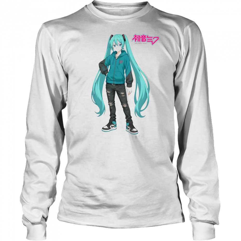 Atl Miku cartoon shirt Long Sleeved
