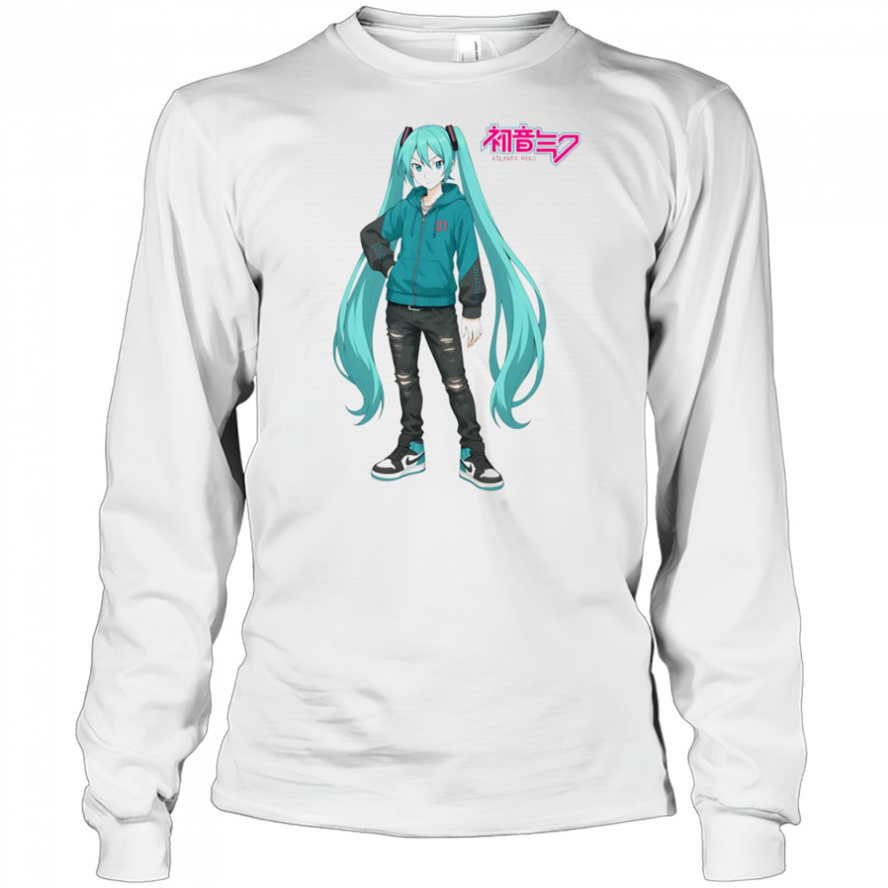 Atl Miku cartoon shirt Long Sleeved