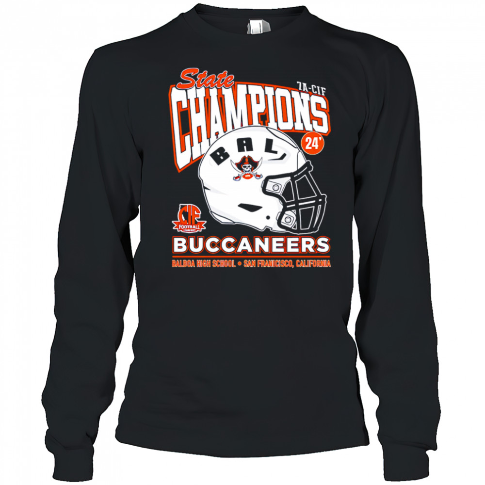 Balboa State Champs Buccaneers helmet shirt Long Sleeved