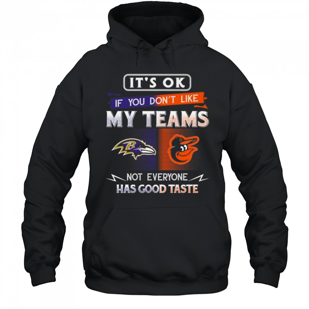 Baltimore Orioles x Baltimore Ravens It’s Ok If You Don’t Like My Team Not Everyone Has Good Taste 2025 Shirt Hoodie
