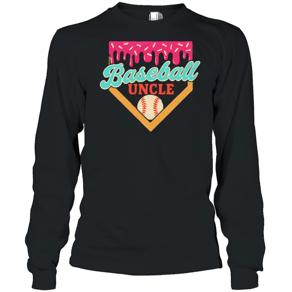 Baseball Uncle Ice Cream Drip shirt Long Sleeved