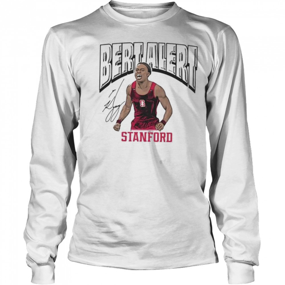 Bert Alert Stanford Cardinal cartoon signature shirt Long Sleeved