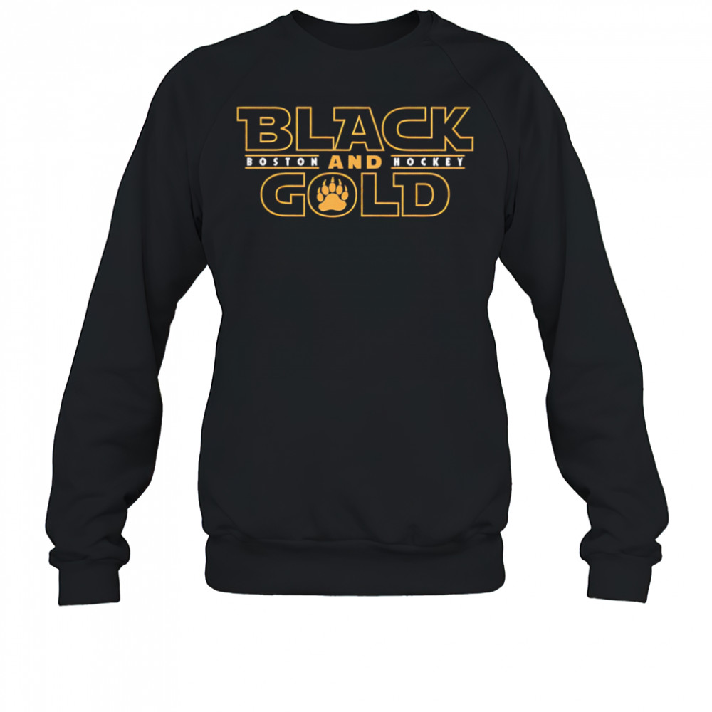 Black Gold Boston And Hockey shirt Sweatshirt