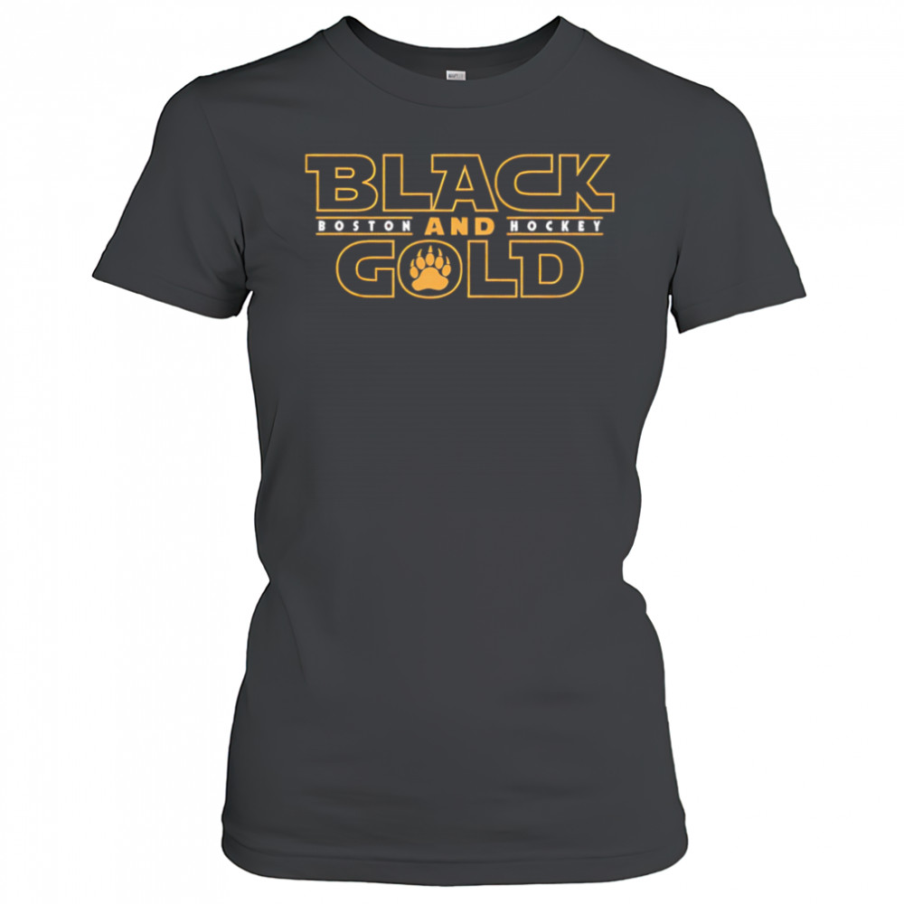 Black Gold Boston And Hockey shirt Women's T-shirt
