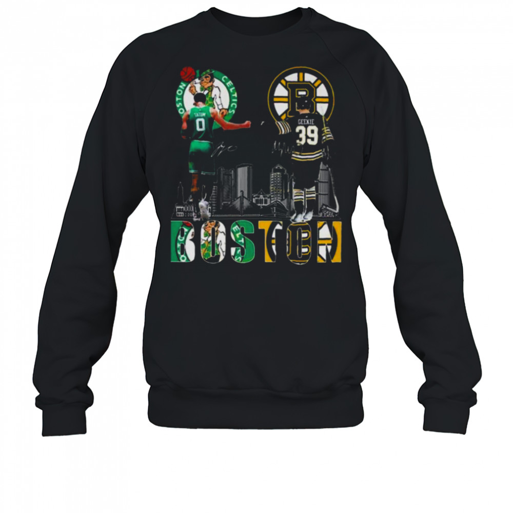 Boston Celtics x Boston Bruins Signatures T Shirt Sweatshirt