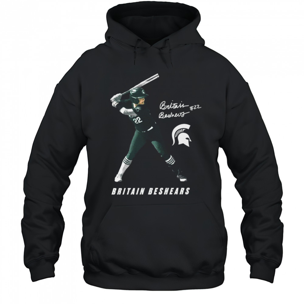 Britain Beshears 22 Michigan State Spartans Softball NCAA Division I 2025 Portrait Signature t-shirt Hoodie